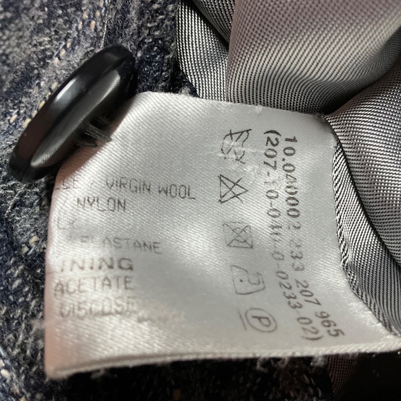 DELMOD Vintage Wool Blend Fully Lined Houndstooth 3 Button Blazer Turn Up Cuffs - Picture 8 of 11